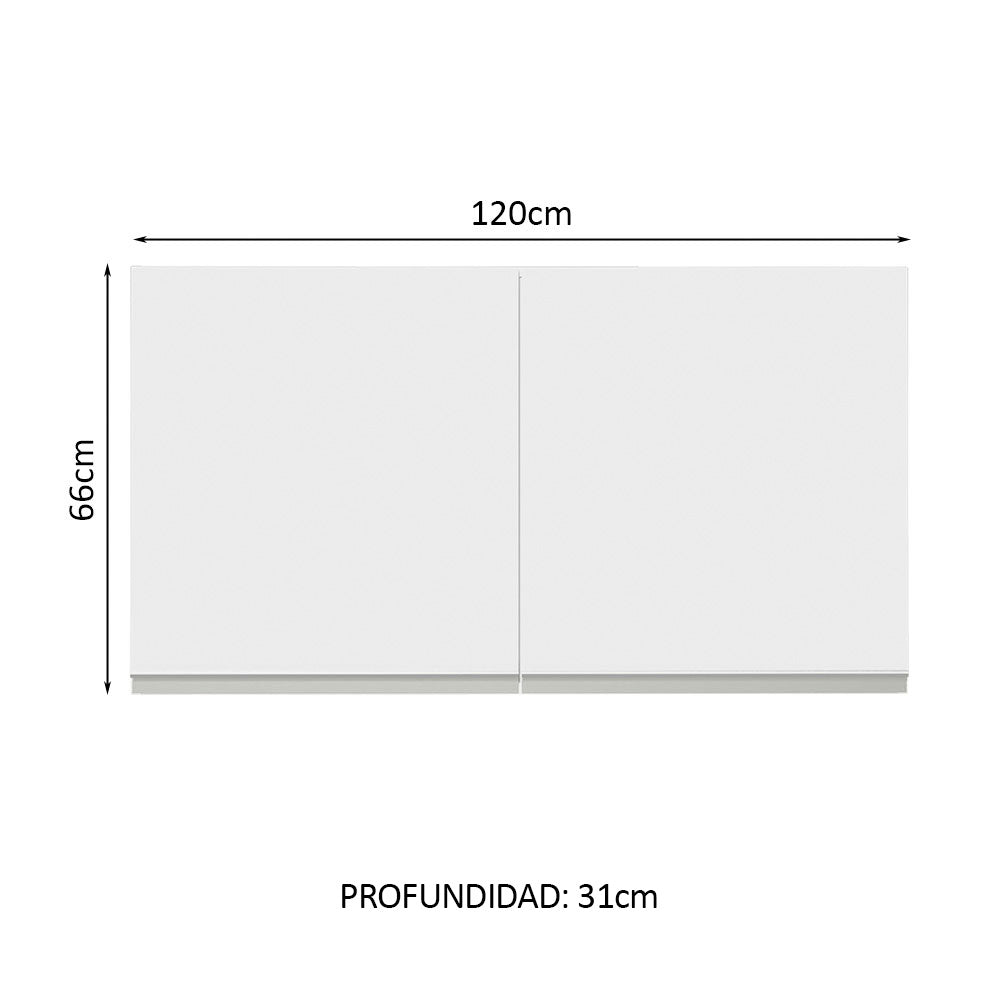 Alacena 2 Puertas 4 Compartimentos Madesa - 120 Cm
