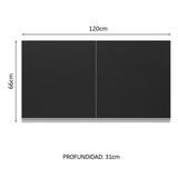 Alacena Cocina 100% MDF 120 cm 2 Puertas Blanco/Negro Acordes Madesa