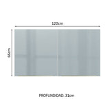 Alacena 120 cm 2 Puertas Lux Blanco/Gris