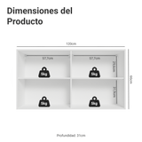 Alacena 120 cm 2 Puertas Blanco/Verde Vik Madesa