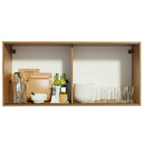 Alacena 2 Puertas Correderas de Vidrio Emilly Marrón