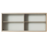 Alacena Madesa 2 Puertas Corredizas de Vidrio Glamy, Lux y Reims Marrón