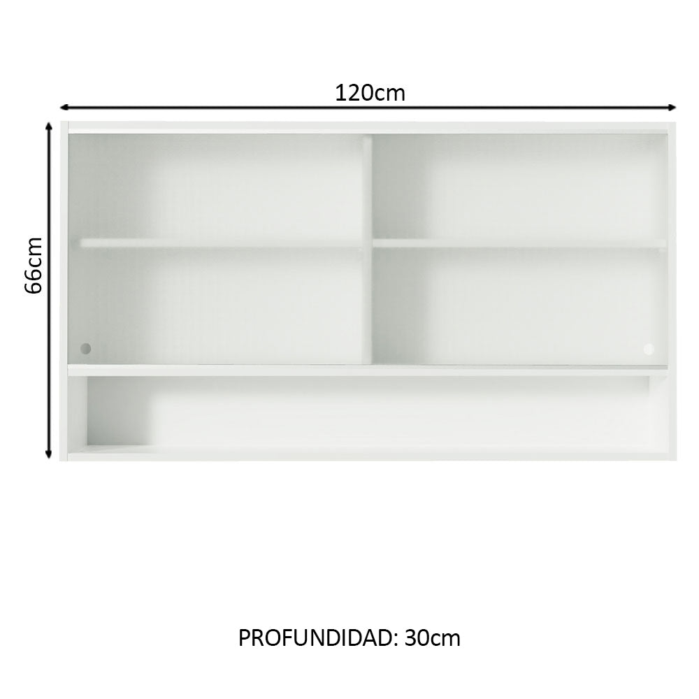Armario Alto Madesa Glamy 2 Puertas Corredizas de Cristal