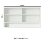 Armario Alto Madesa Glamy 2 Puertas Corredizas de Cristal