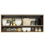 Alacena Gabinete Superior Reims 120cm 2 Puertas Corredizas de Vidrio Reflejante 1 Nicho Negro