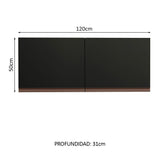 Alacena Madesa Reims 120 x 50 cm 2 Puertas Negro