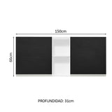 Alacena Gabinete Superior Cocina Madesa Glamy 150cm BN