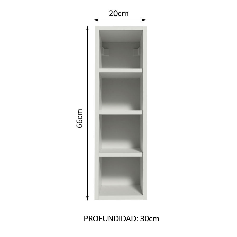 Alacena Porta Botellas 100% MDF 20 cm Blanco Acordes Madesa