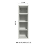 Alacena Porta Botellas 100% MDF 20 cm Blanco Acordes Madesa