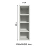 Alacena Porta Botellas 4 Nichos Madesa - Blanco