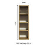 Alacena Porta Botellas con 4 nichos Madesa 20 cm Marrón
