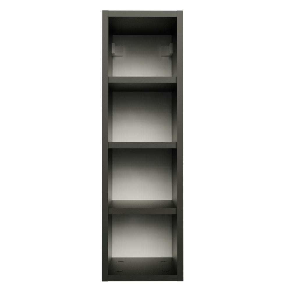 Alacena 20 cm Porta Botellas 4 Nichos Negro Línea Estándar Madesa