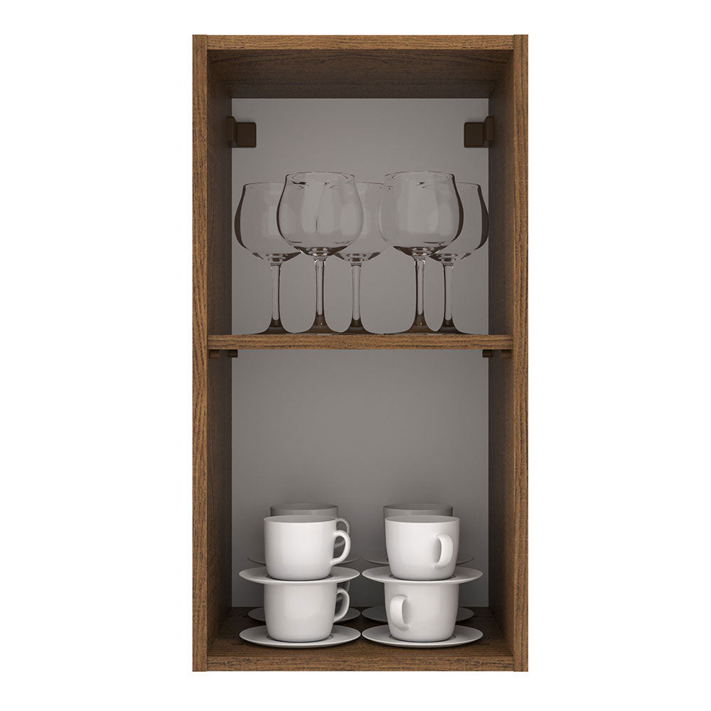 Alacena 35 cm 1 Puerta Agata Marrón/Blanco