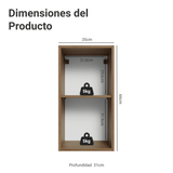 Alacena Cocina 35 cm 1 Pueta Marrón/Crema Vik Madesa