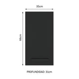 Alacena Cocina 35 cm 1 Puerta Marrón/Negro Agata Madesa