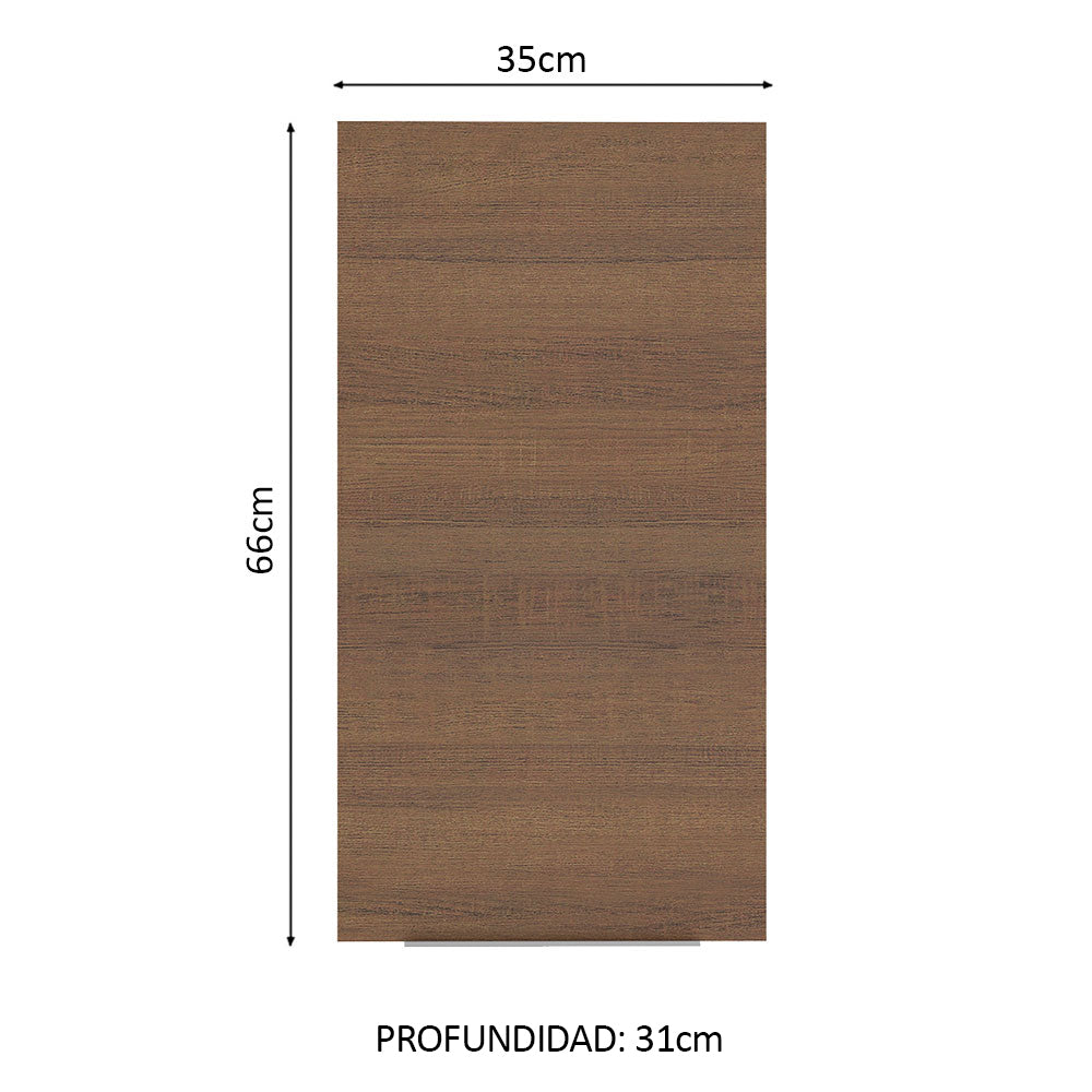Alacena Cocina 35 cm 1 Puerta Blanco/Marrón Stella Madesa