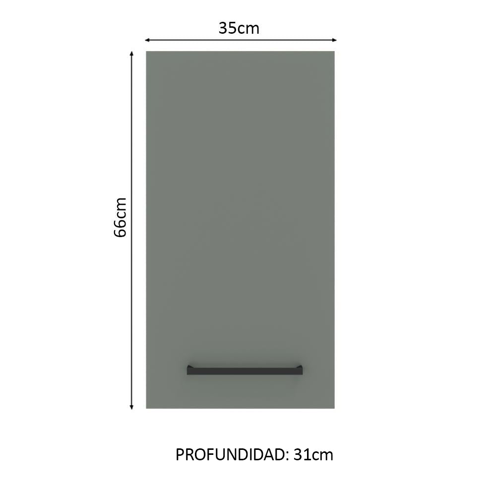 Alacena Cocina 35 cm 1 Puerta Marrón/Gris Agata Madesa