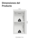Alacena Cocina 35 cm 1 Puerta Blanco/Blanco Aterciopelado Lux Madesa