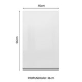 Alacena Cocina 100% MDF 40 cm 1 Puerta Blanco Brillante Acordes Madesa