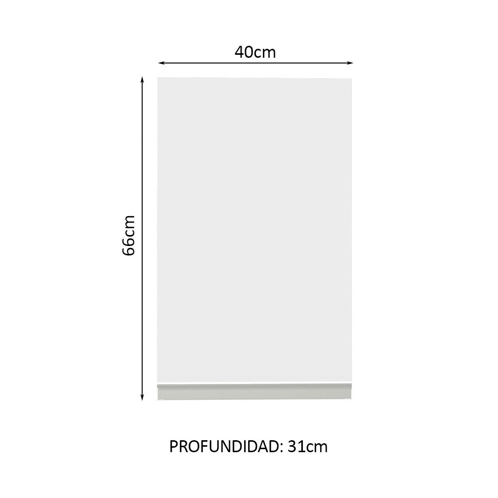 Alacena Madesa 1 Puerta 2 Compartimentos - 40 Cm
