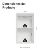 Alacena Cocina 40 cm 1 Pueta Blanco/Crema Vik Madesa