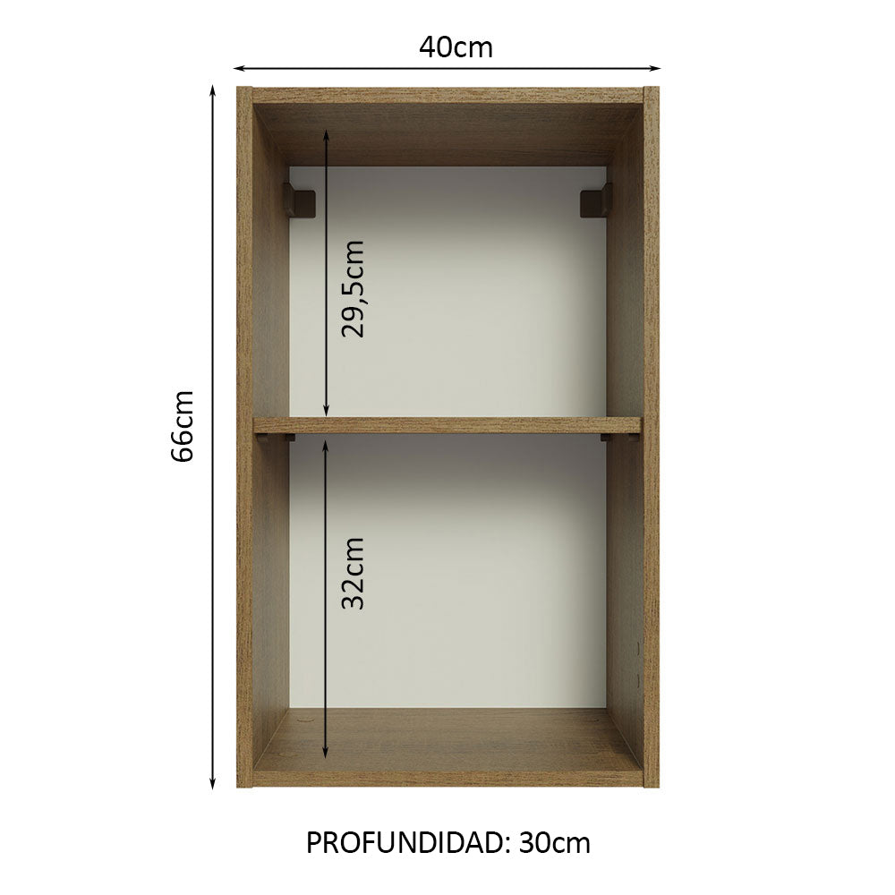 Alacena 40 cm con 2 Nichos Abiertos