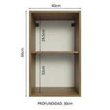 Alacena 40 cm con 2 Nichos Abiertos