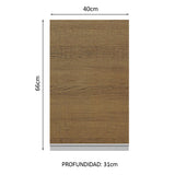 Alacena Cocina 100% MDF 40 cm 1 Puerta Blanco/Marrón Acordes Madesa