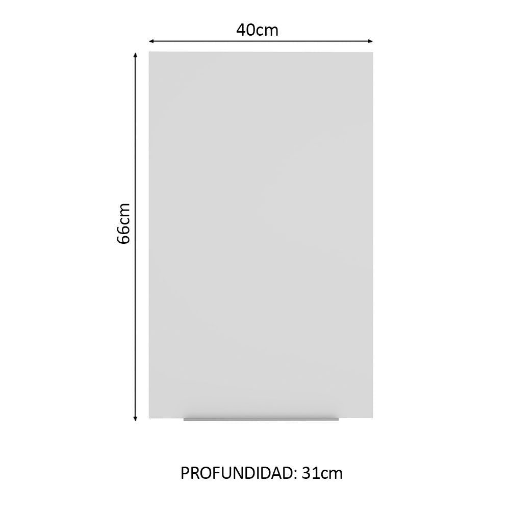 Alacena Cocina 40 cm 1 Puerta Marrón/Blanco Stella Madesa