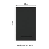 Alacena Cocina 40 cm 1 Puerta Blanco/Negro Agata Madesa