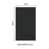 Alacena Cocina 40 cm 1 Puerta Marrón/Negro Agata Madesa