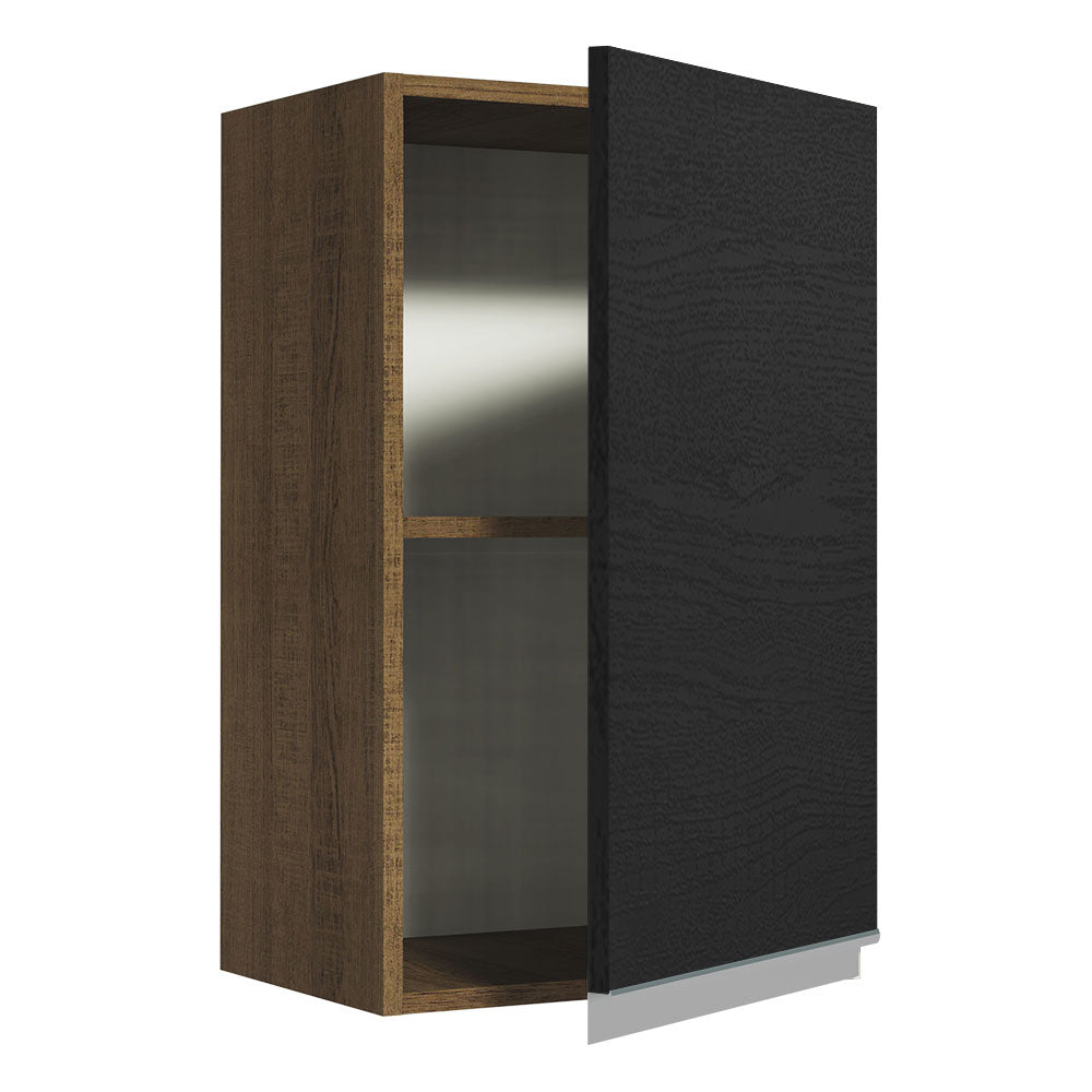 Alacena 40 cm 1 Puerta Marrón/Negro Glamy Madesa