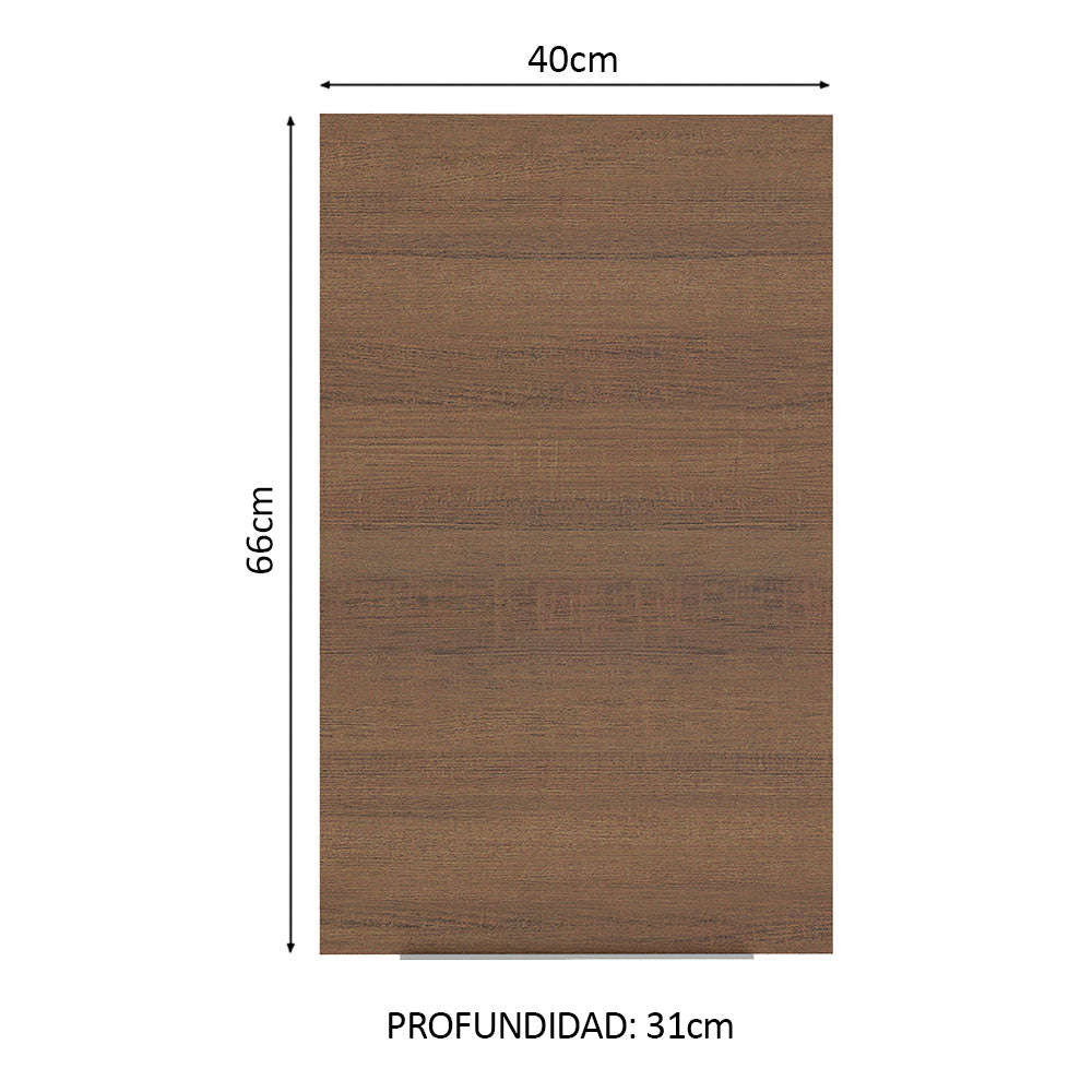 Alacena Cocina 40 cm 1 Puerta Blanco/Marrón Stella Madesa