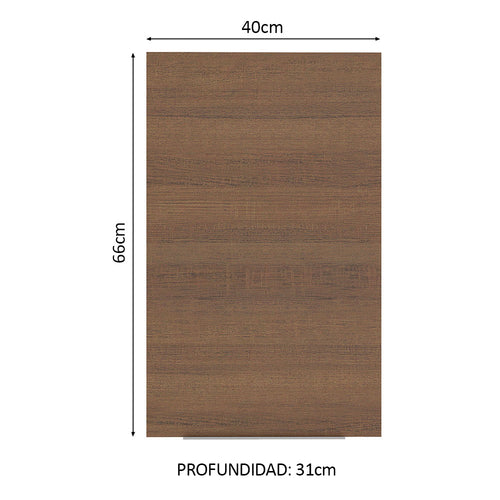 Alacena 40 cm 1 Puerta Blanco/Marrón Stella Madesa