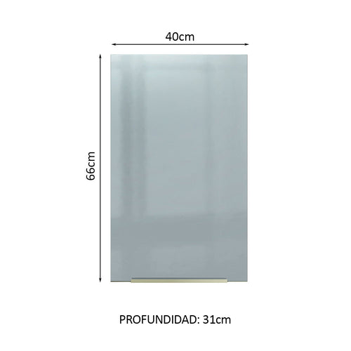 Alacena 40 cm 1 Puerta Blanco/Gris Lux Madesa