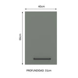 Alacena 40 cm 1 Puerta Agata Blanco/Gris