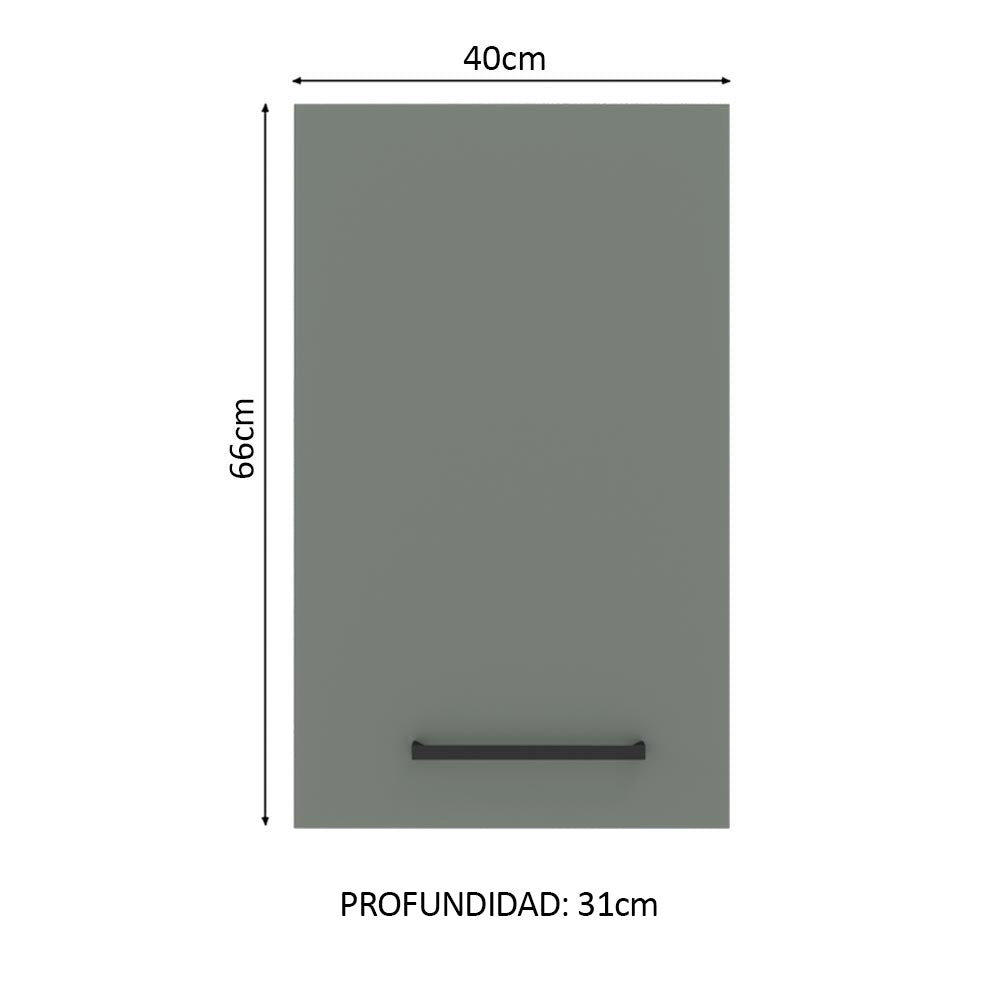 Alacena 40 cm 1 Puerta Marrón/Gris Agata Madesa