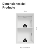 Alacena 40 cm 1 Puerta Blanco/Azul Vik Madesa