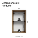 Alacena 40 cm 1 Puerta Marrón/Verde Vik Madesa