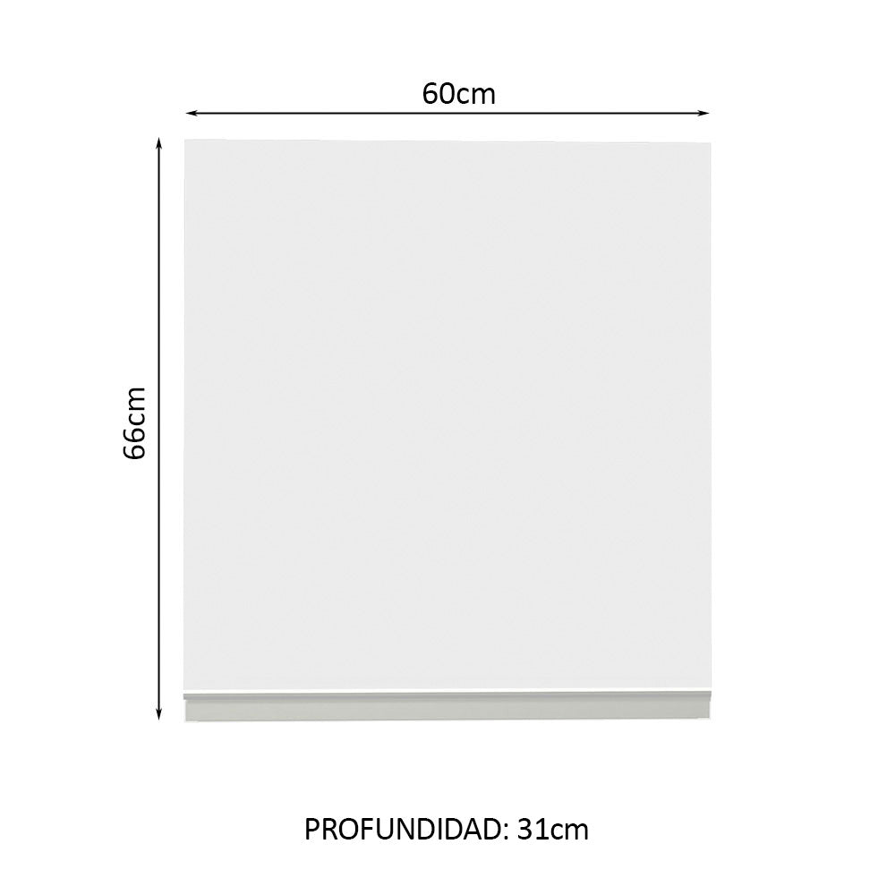 Alacena 1 Puerta 2 Compartimentos Madesa 60 Cm