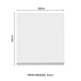 Alacena 1 Puerta 2 Compartimentos Madesa 60 Cm