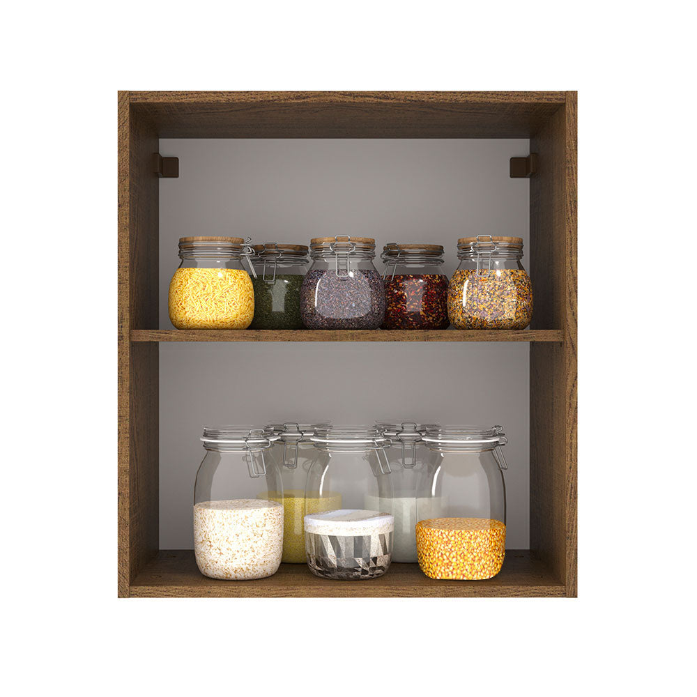 Alacena 60 cm 1 Puerta Agata Marrón/Blanco