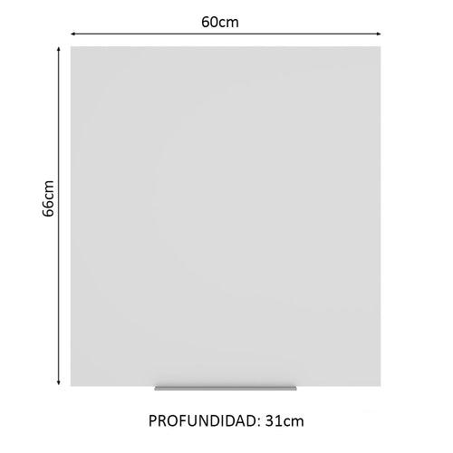 Alacena 60 cm 1 Puerta Marrón/Blanco Stella Madesa
