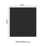 Alacena 60 cm 1 Puerta Agata Blanco/Negro