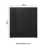 Alacena 60 cm 1 Puerta Lux Marrón/Negro