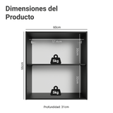 Alacena 60 cm 1 Puerta Negro Nice Madesa