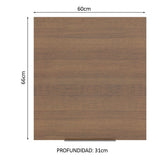 Alacena 60 cm 1 Puerta Stella Blanco/Marrón