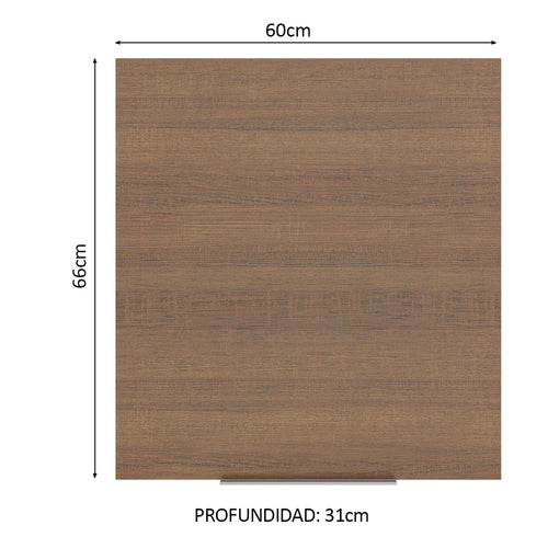 Alacena 60 cm 1 Puerta Blanco/Marrón Stella Madesa