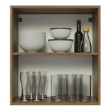 Alacena 60 cm 1 Puerta Lux Marrón/Gris