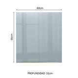 Alacena 60 cm 1 Puerta Lux Blanco/Gris